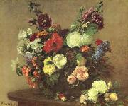Henri Fantin-Latour Bouquet de Fleurs Diverses France oil painting artist